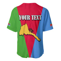 Personalized Eritrea Emblem Baseball Jersey With Flag Color - Wonder Print Shop