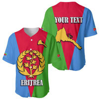 Personalized Eritrea Emblem Baseball Jersey With Flag Color - Wonder Print Shop