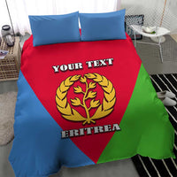 Personalized Eritrea Emblem Bedding Set With Flag Color - Wonder Print Shop