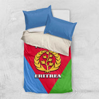 Personalized Eritrea Emblem Bedding Set With Flag Color - Wonder Print Shop