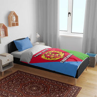 Personalized Eritrea Emblem Bedding Set With Flag Color - Wonder Print Shop