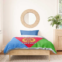 Personalized Eritrea Emblem Bedding Set With Flag Color - Wonder Print Shop