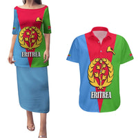 Personalized Eritrea Emblem Couples Matching Puletasi and Hawaiian Shirt With Flag Color - Wonder Print Shop