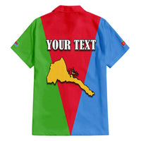 Personalized Eritrea Emblem Family Matching Off The Shoulder Long Sleeve Dress and Hawaiian Shirt With Flag Color - Wonder Print Shop