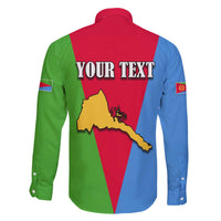 Personalized Eritrea Emblem Family Matching Off The Shoulder Long Sleeve Dress and Hawaiian Shirt With Flag Color - Wonder Print Shop