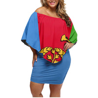 Personalized Eritrea Emblem Family Matching Off Shoulder Short Dress and Hawaiian Shirt With Flag Color - Wonder Print Shop