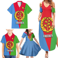Personalized Eritrea Emblem Family Matching Summer Maxi Dress and Hawaiian Shirt With Flag Color - Wonder Print Shop