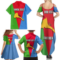 Personalized Eritrea Emblem Family Matching Summer Maxi Dress and Hawaiian Shirt With Flag Color - Wonder Print Shop