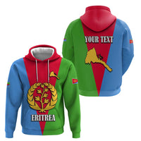 Personalized Eritrea Emblem Hoodie With Flag Color - Wonder Print Shop