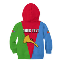 Personalized Eritrea Emblem Kid Hoodie With Flag Color - Wonder Print Shop