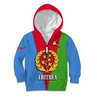 Personalized Eritrea Emblem Kid Hoodie With Flag Color - Wonder Print Shop
