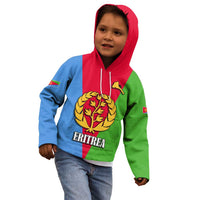 Personalized Eritrea Emblem Kid Hoodie With Flag Color - Wonder Print Shop