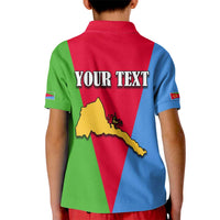 Personalized Eritrea Emblem Kid Polo Shirt With Flag Color - Wonder Print Shop