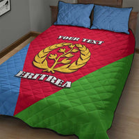 Personalized Eritrea Emblem Quilt Bed Set With Flag Color - Wonder Print Shop