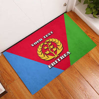 Personalized Eritrea Emblem Rubber Doormat With Flag Color - Wonder Print Shop