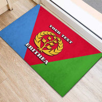 Personalized Eritrea Emblem Rubber Doormat With Flag Color - Wonder Print Shop