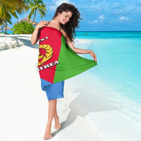 Personalized Eritrea Emblem Sarong With Flag Color - Wonder Print Shop