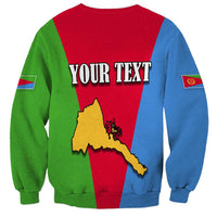 Personalized Eritrea Emblem Sweatshirt With Flag Color - Wonder Print Shop