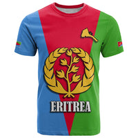 Personalized Eritrea Emblem T Shirt With Flag Color - Wonder Print Shop