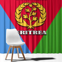 Personalized Eritrea Emblem Window Curtain With Flag Color - Wonder Print Shop