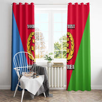 Personalized Eritrea Emblem Window Curtain With Flag Color - Wonder Print Shop