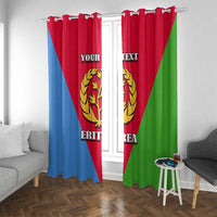 Personalized Eritrea Emblem Window Curtain With Flag Color - Wonder Print Shop