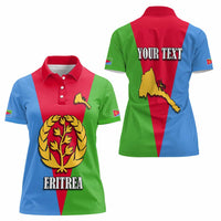 Personalized Eritrea Emblem Women Polo Shirt With Flag Color - Wonder Print Shop