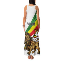 Ethiopia Family Matching Tank Maxi Dress and Hawaiian Shirt Lion Of Judah Emblem With Cross - Wonder Print Shop