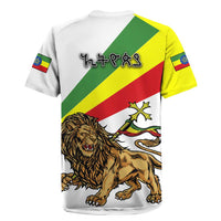 Ethiopia Rugby Jersey Lion Of Judah Emblem With Cross - Wonder Print Shop