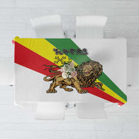 Ethiopia Tablecloth Lion Of Judah Emblem With Cross - Wonder Print Shop