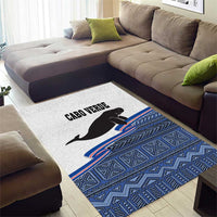 Cape Verde Manatee Area Rug Pattern With Flag Color - Wonder Print Shop
