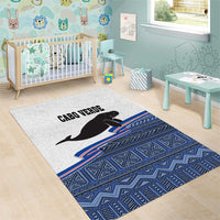 Cape Verde Manatee Area Rug Pattern With Flag Color - Wonder Print Shop