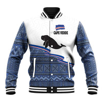 Cape Verde Manatee Baseball Jacket Pattern With Flag Color - Wonder Print Shop