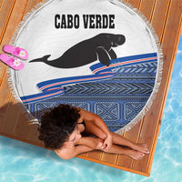 Cape Verde Manatee Beach Blanket Pattern With Flag Color - Wonder Print Shop