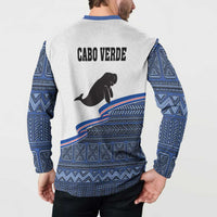 Cape Verde Manatee Button Sweatshirt Pattern With Flag Color - Wonder Print Shop