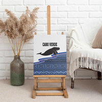 Cape Verde Manatee Canvas Wall Art Pattern With Flag Color - Wonder Print Shop