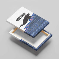 Cape Verde Manatee Canvas Wall Art Pattern With Flag Color - Wonder Print Shop