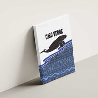 Cape Verde Manatee Canvas Wall Art Pattern With Flag Color - Wonder Print Shop