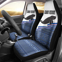 Cape Verde Manatee Car Seat Cover Pattern With Flag Color - Wonder Print Shop