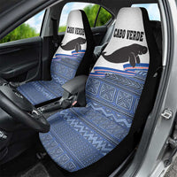 Cape Verde Manatee Car Seat Cover Pattern With Flag Color - Wonder Print Shop