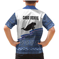 Cape Verde Manatee Family Matching Mermaid Dress and Hawaiian Shirt Pattern With Flag Color - Wonder Print Shop