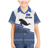 Cape Verde Manatee Family Matching Mermaid Dress and Hawaiian Shirt Pattern With Flag Color - Wonder Print Shop