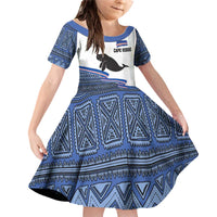 Cape Verde Manatee Family Matching Off Shoulder Short Dress and Hawaiian Shirt Pattern With Flag Color - Wonder Print Shop