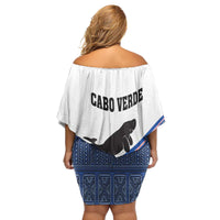 Cape Verde Manatee Family Matching Off Shoulder Short Dress and Hawaiian Shirt Pattern With Flag Color - Wonder Print Shop