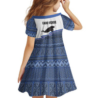 Cape Verde Manatee Family Matching Puletasi and Hawaiian Shirt Pattern With Flag Color - Wonder Print Shop