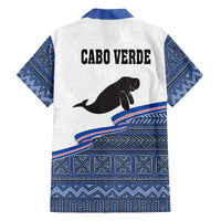 Cape Verde Manatee Family Matching Puletasi and Hawaiian Shirt Pattern With Flag Color - Wonder Print Shop