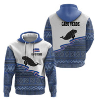 Cape Verde Manatee Hoodie Pattern With Flag Color - Wonder Print Shop