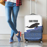 Cape Verde Manatee Luggage Cover Pattern With Flag Color - Wonder Print Shop