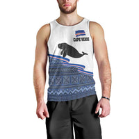 Cape Verde Manatee Men Tank Top Pattern With Flag Color - Wonder Print Shop