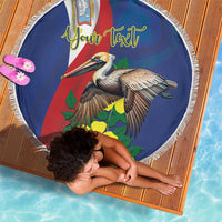 Personalized Sint Maarten Flag Day Beach Blanket 40th Anniversary Semper Progrediens